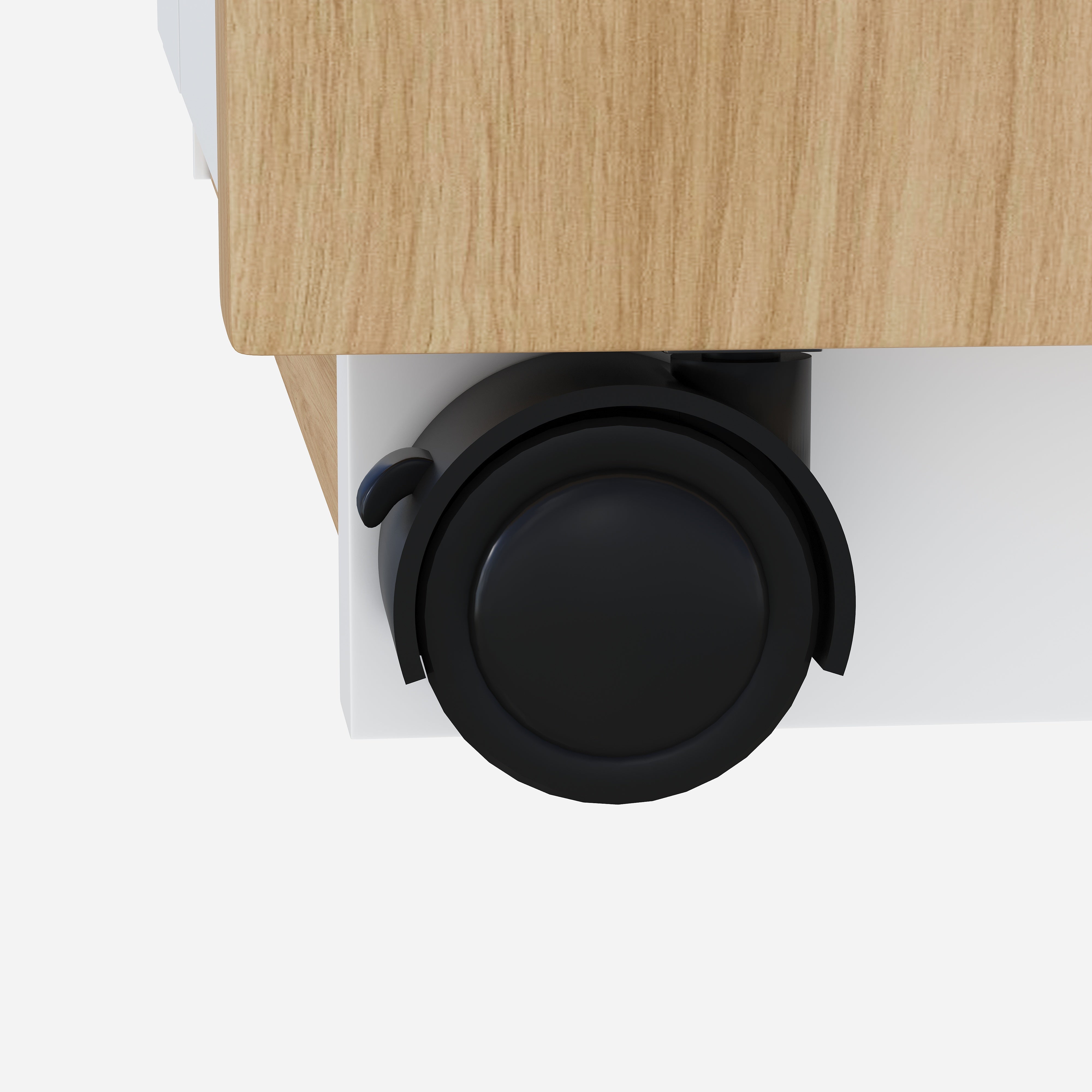 Desk, Multifunctional Rotating Tabletop, Foldable, Corner, White/Oak