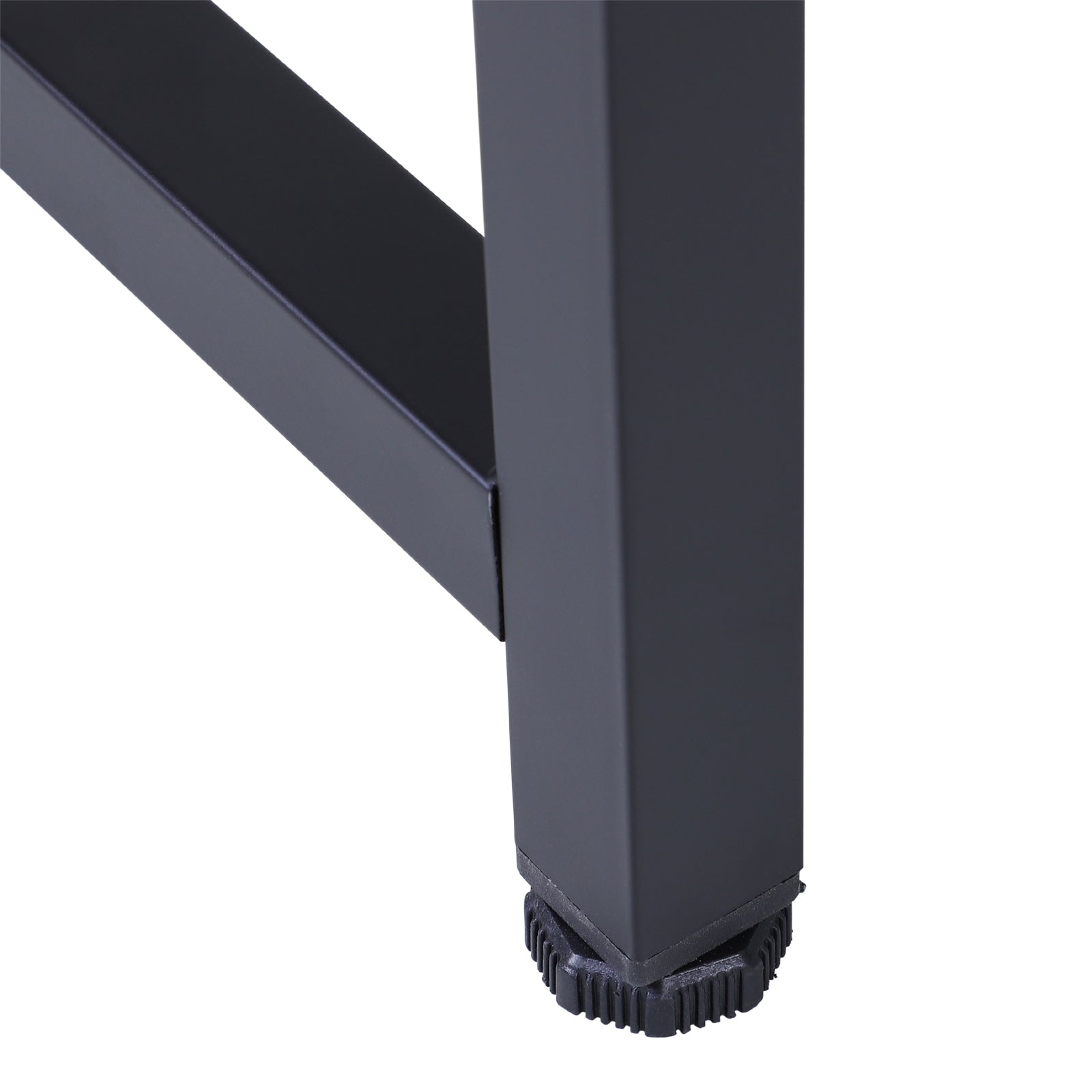 Vinsetto Corner Desk Height Adjustable, Metal Black