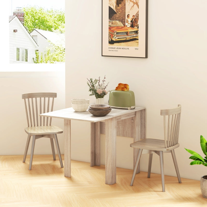 Four-Seater Drop Leaf Dining Table Expanding, Wood Effect