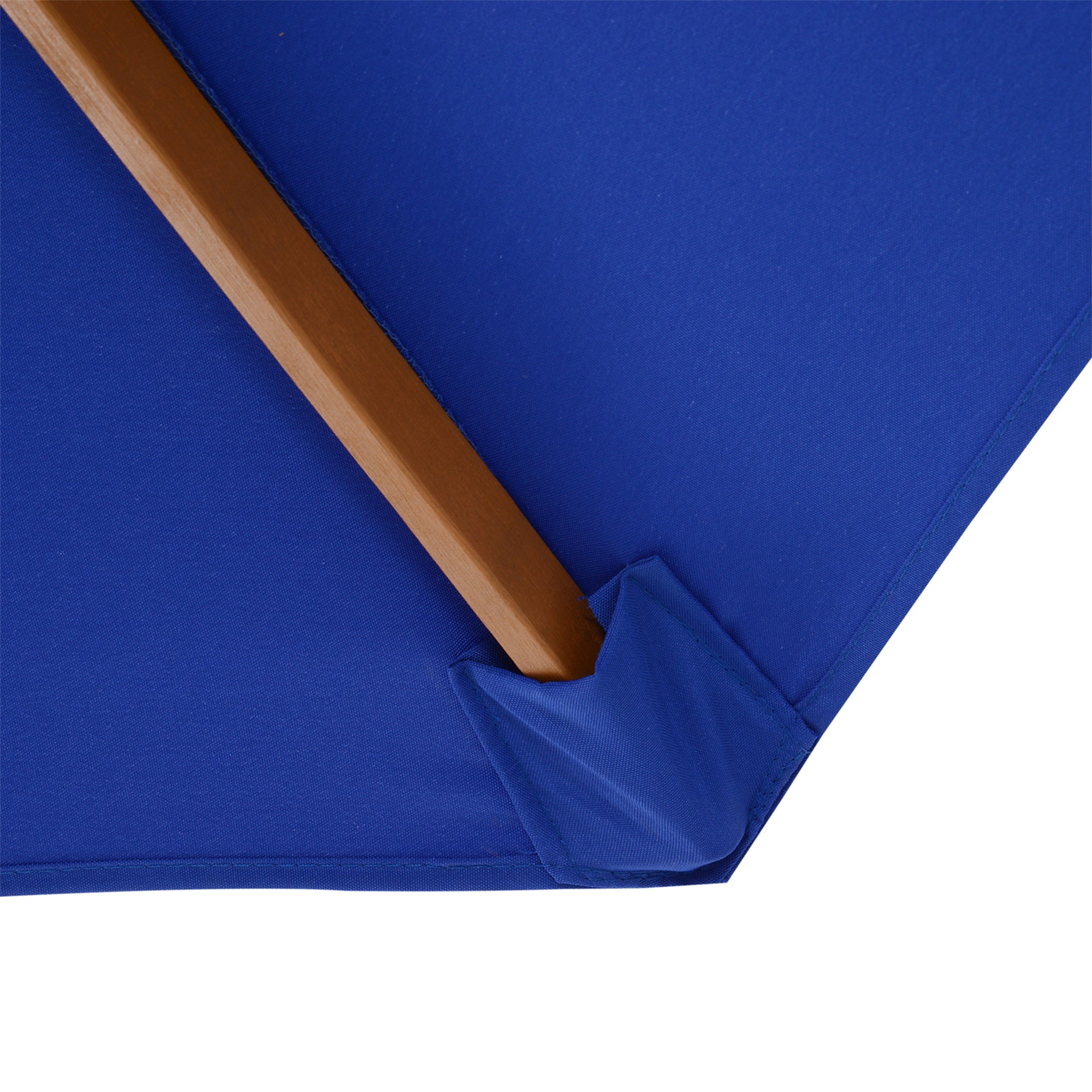 Parasol 300cm Cantilever Balcony Garden Umbrella Bamboo, Blue