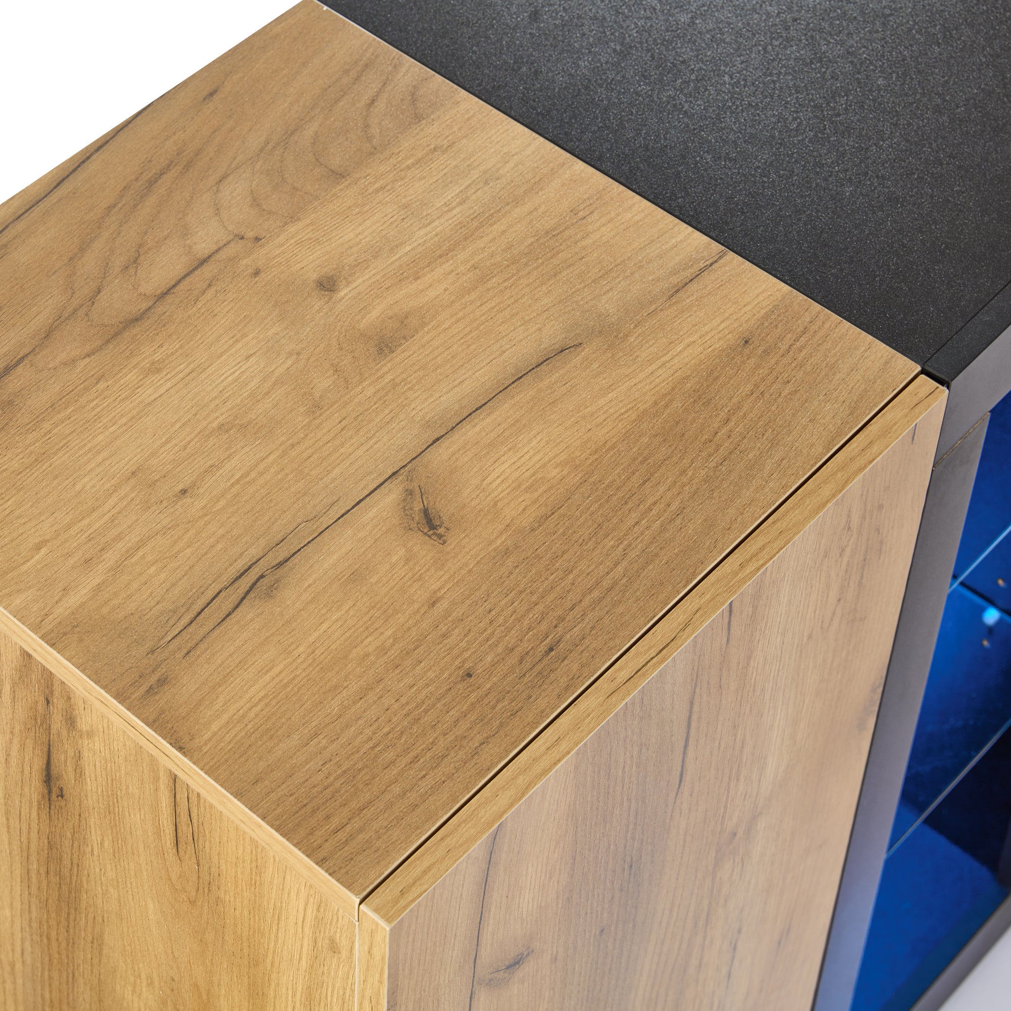 Sideboard Modern Buffet Storage Console Cabinet 3 Drawers Glass 140 cm