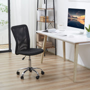 Office Chair, Armless Adjustable Swivel Mesh Back, Black
