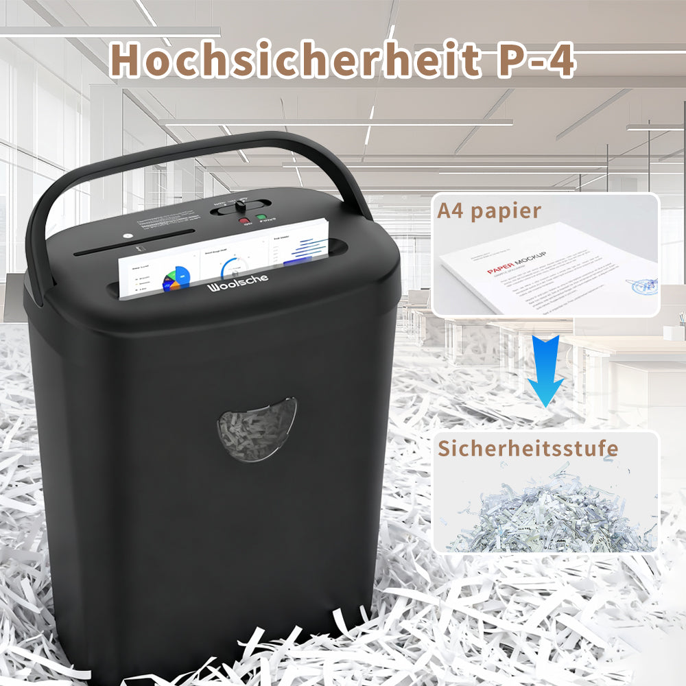 Paper Shredder, 12-Sheet Cross Cut 6.4 Gallon Ultra Quiet, Heavy Duty