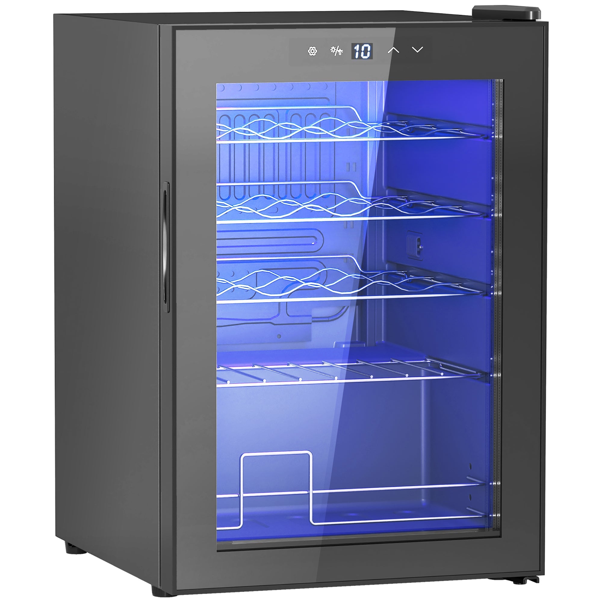 Wine Cooler 20 Bottle 53L 5-18°C Compressor Anti-UV LED Touch Screen, Black
