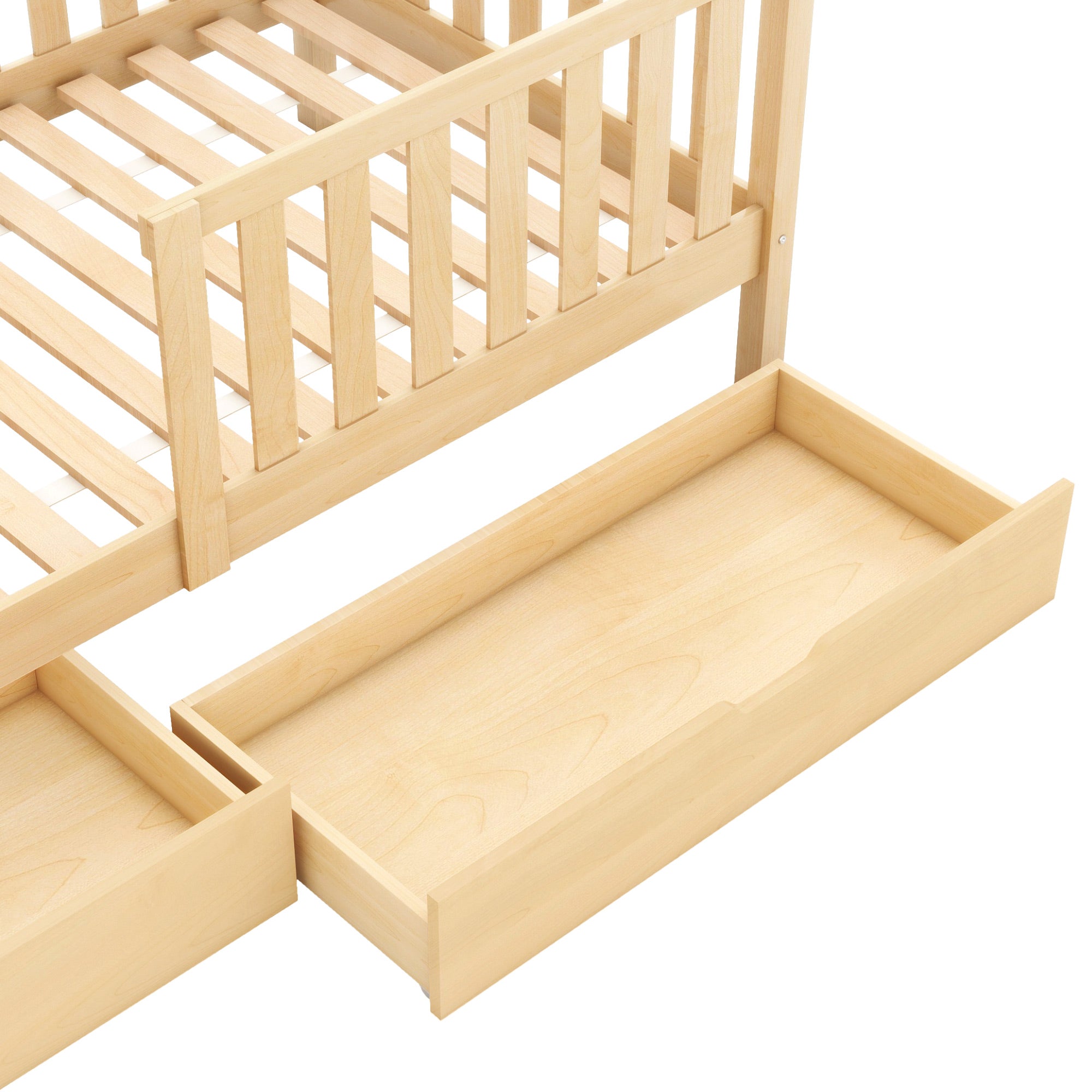 Children's House Wood Natural Bed 90x200cm
