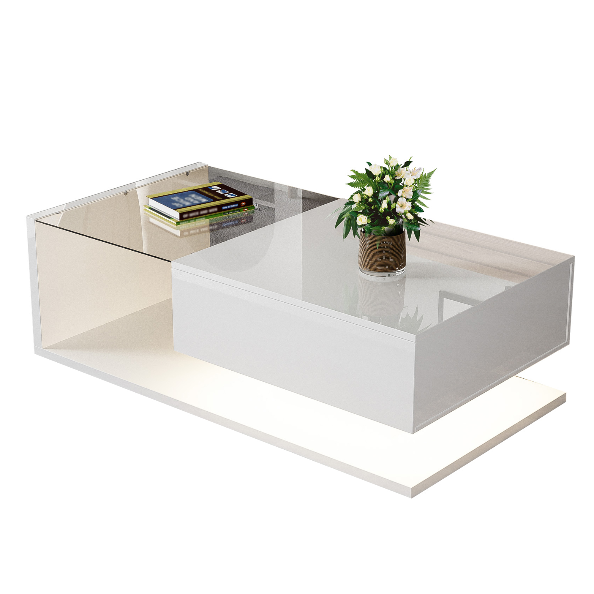 Coffee Table, High-Gloss White