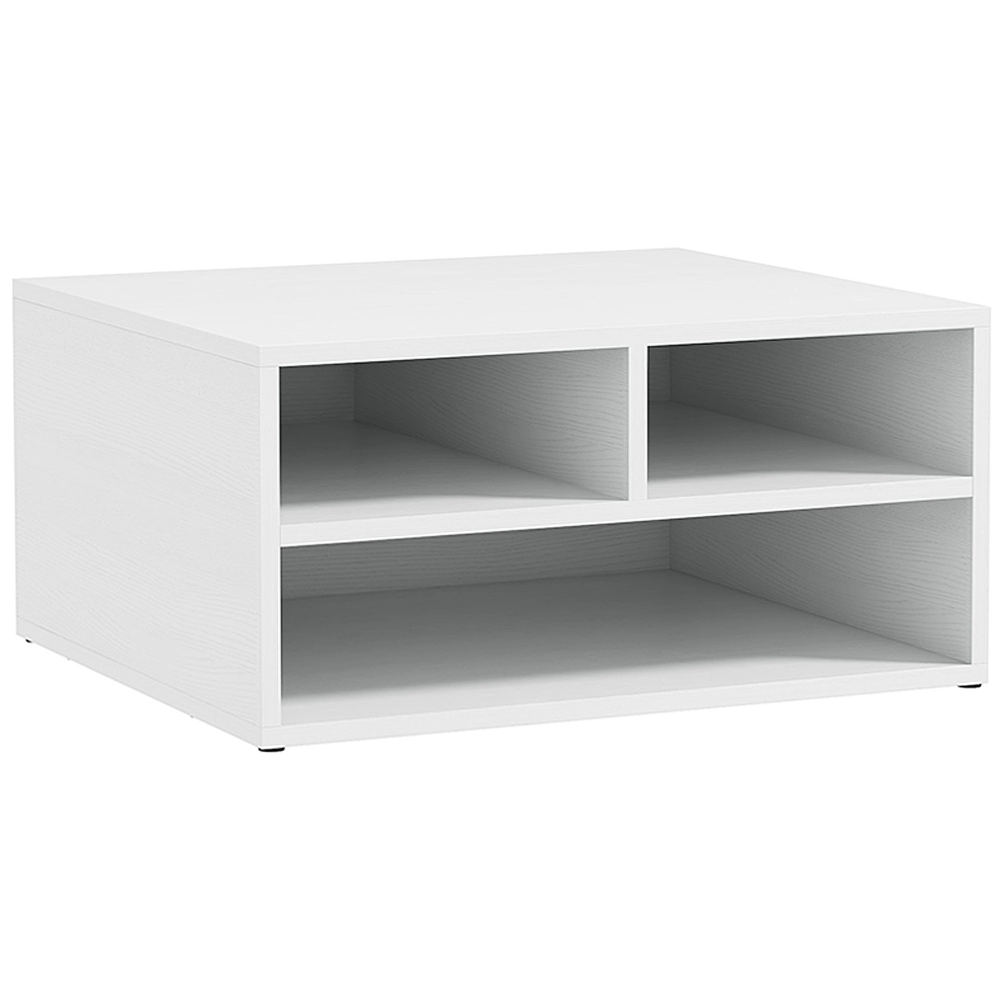 Printer Storage Cabinet, Three-Compartment, White