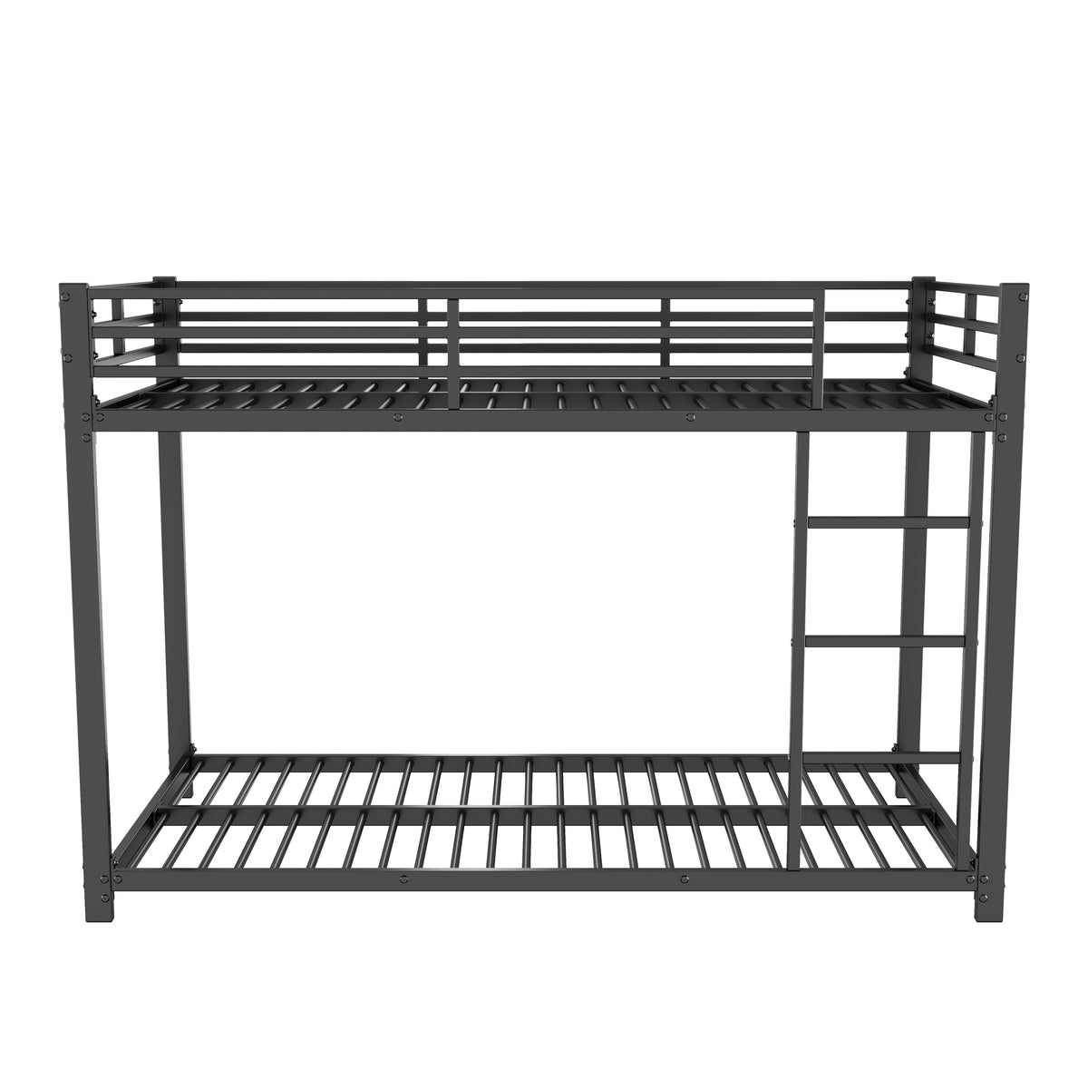 Bunk Bed 90x200 Classic Iron Frame - Black