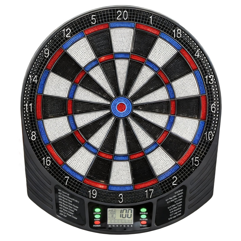 Electronic Dartboard with LCD Display and 6 Dart Sets for 1-8 Players, Multicolored