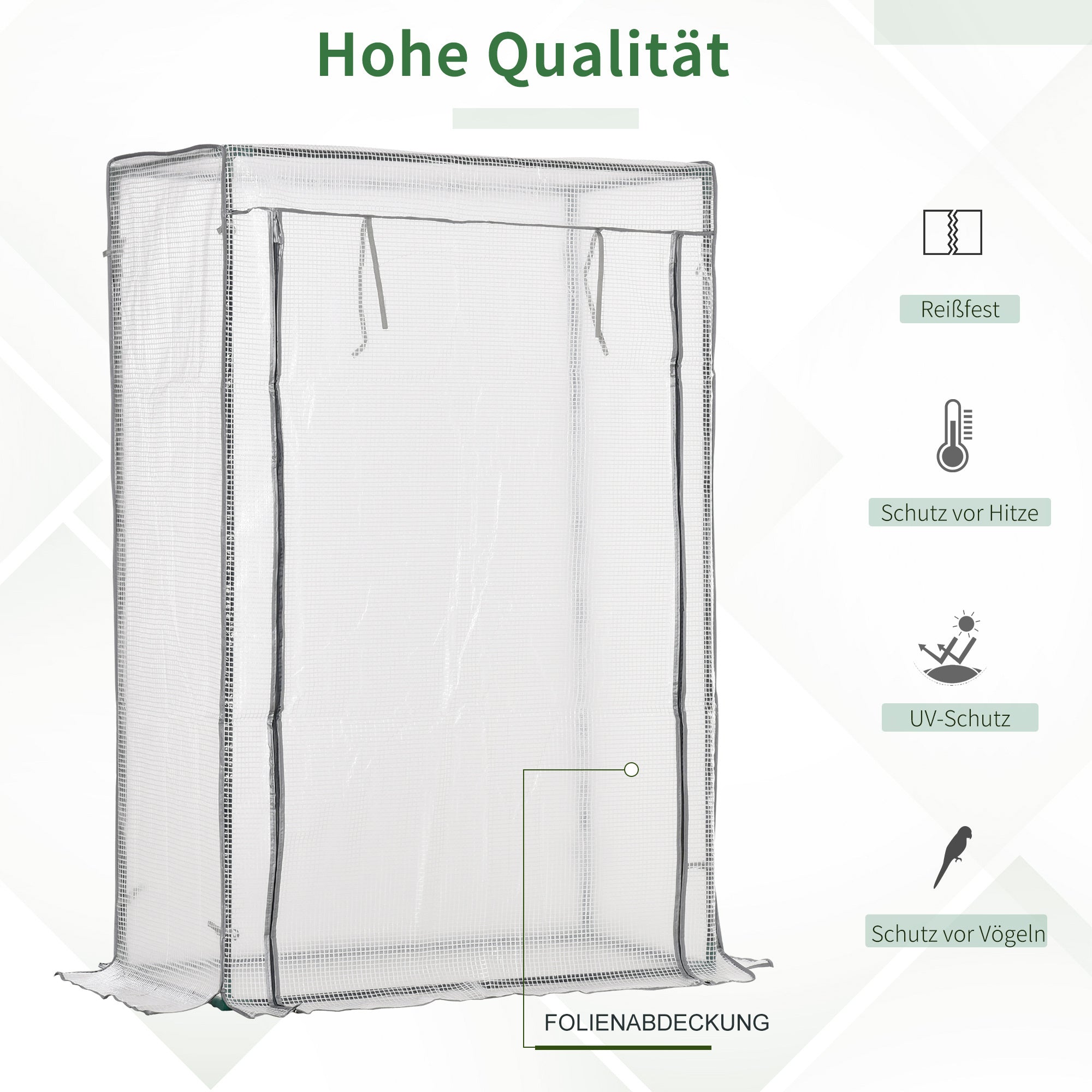 Greenhouse Foil Hothouse PE Mesh Film 101x50x150cm White
