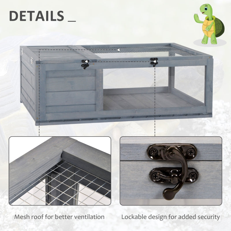Tortoise House, Small Reptile House with Mesh Roofs, Wooden