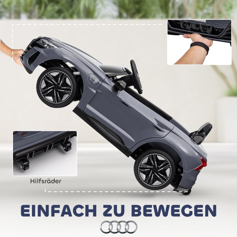 Children's Electric Car 12V with Remote Control, 2 Motors, 4 Suspended Wheels, Gray