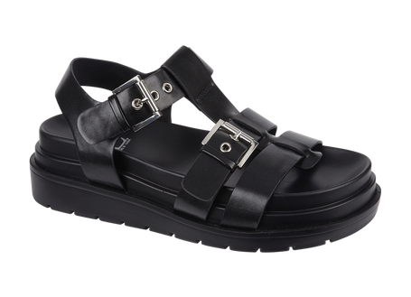 Alesha Strappy Sandal - BLACK - Rathwood Store