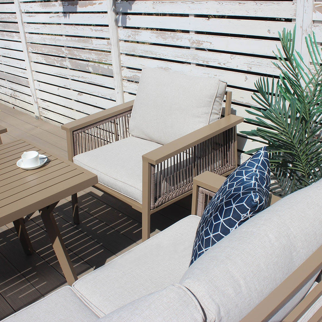 Aluminium 7 - Seater Sofa Dining Set - Rathwood Store