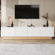 200 cm TV Lowboard, 4 Doors and Adjustable Shelves, MDF material
