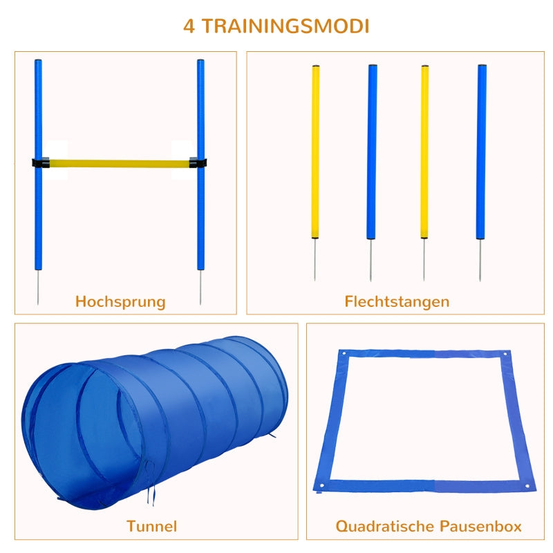 Agility-Set, 5-teiliges Hundetraining-Equipment, Gelb
