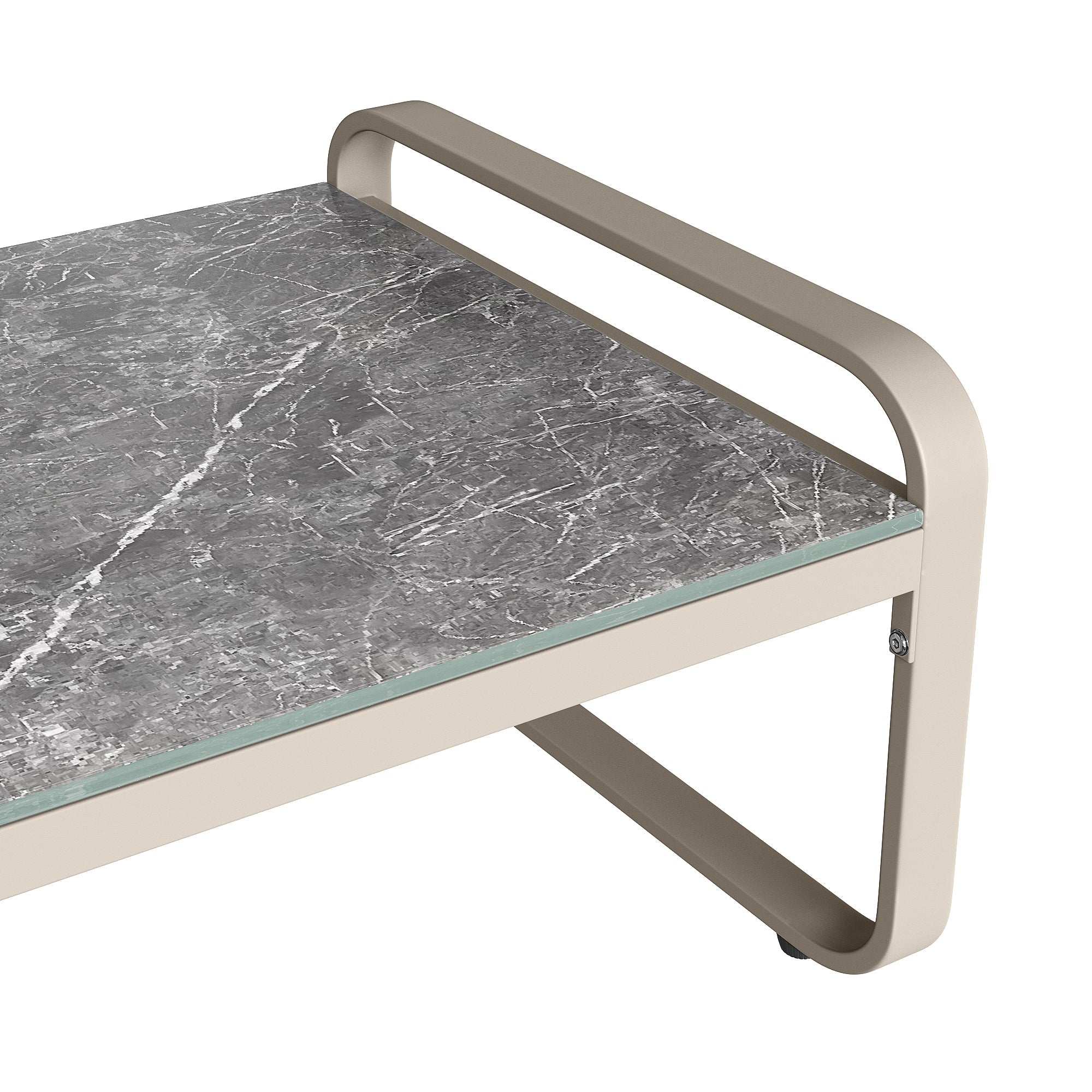 Garden Lounge Set Rattan Corner Sofa 6-7 Seater Adjustable Legs - Beige