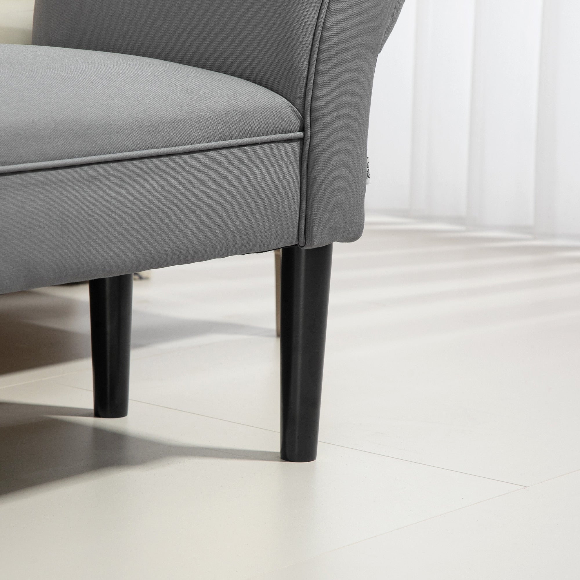 Bed Bench, Upholstered Seating, 130 kg Load Capacity, Dark Grey Canvas