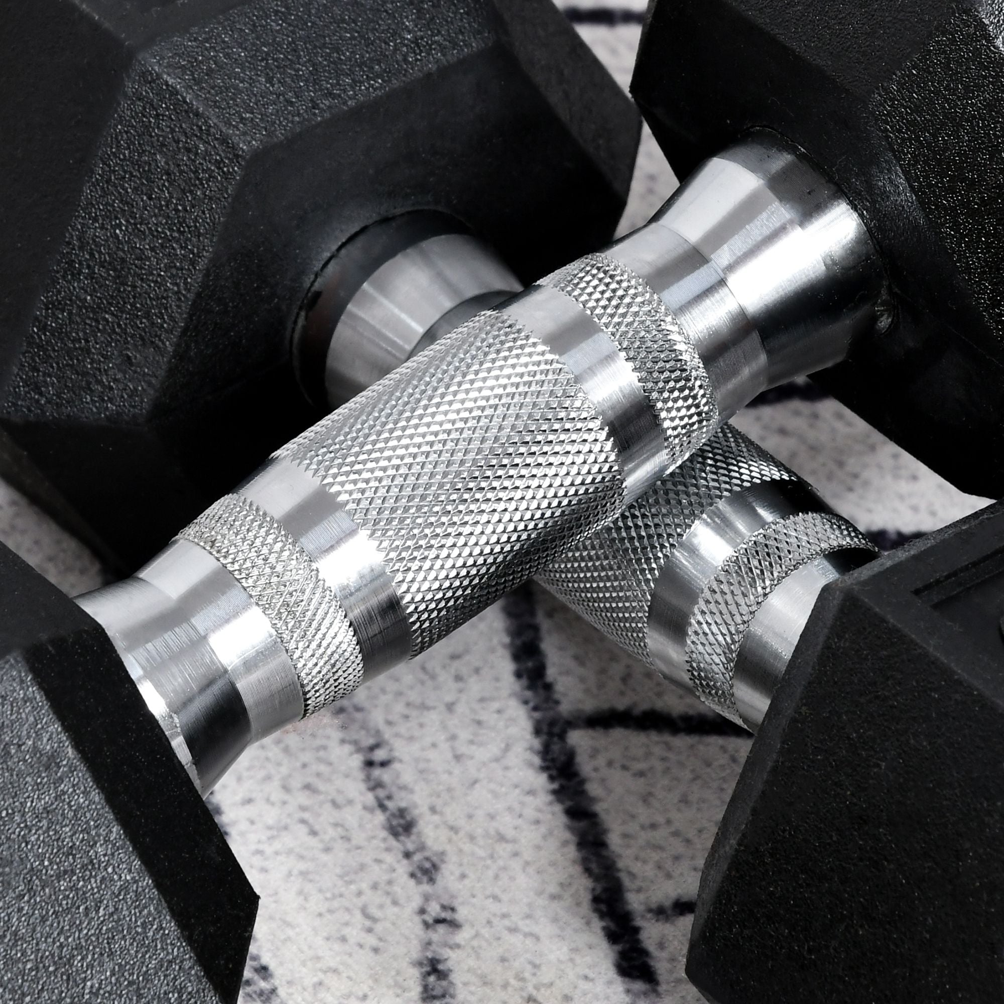 Hexagon Dumbbells, 2x6 KG, Cast Iron, Black