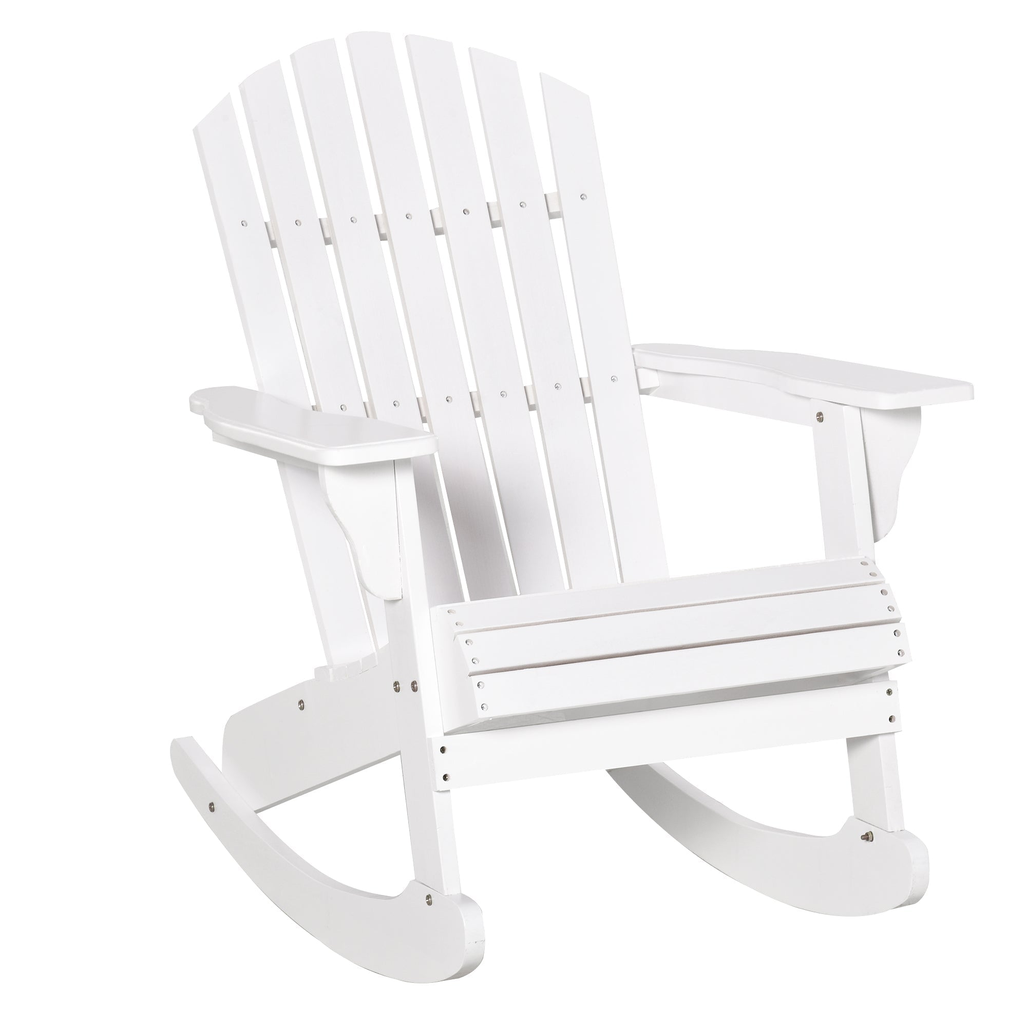 Adirondack Rocking Chair, Weatherproof for Garden/Balcony, White