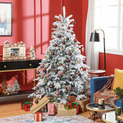 Christmas Tree 180 cm, Artificial Snow, Flame-Retardant, Metal Base