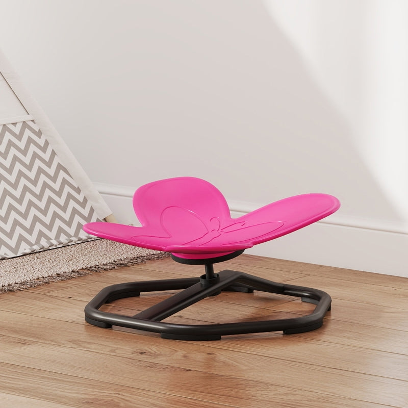 Sensory Swivel Chair for Children Butterfly Shape Balance Coordination Pink