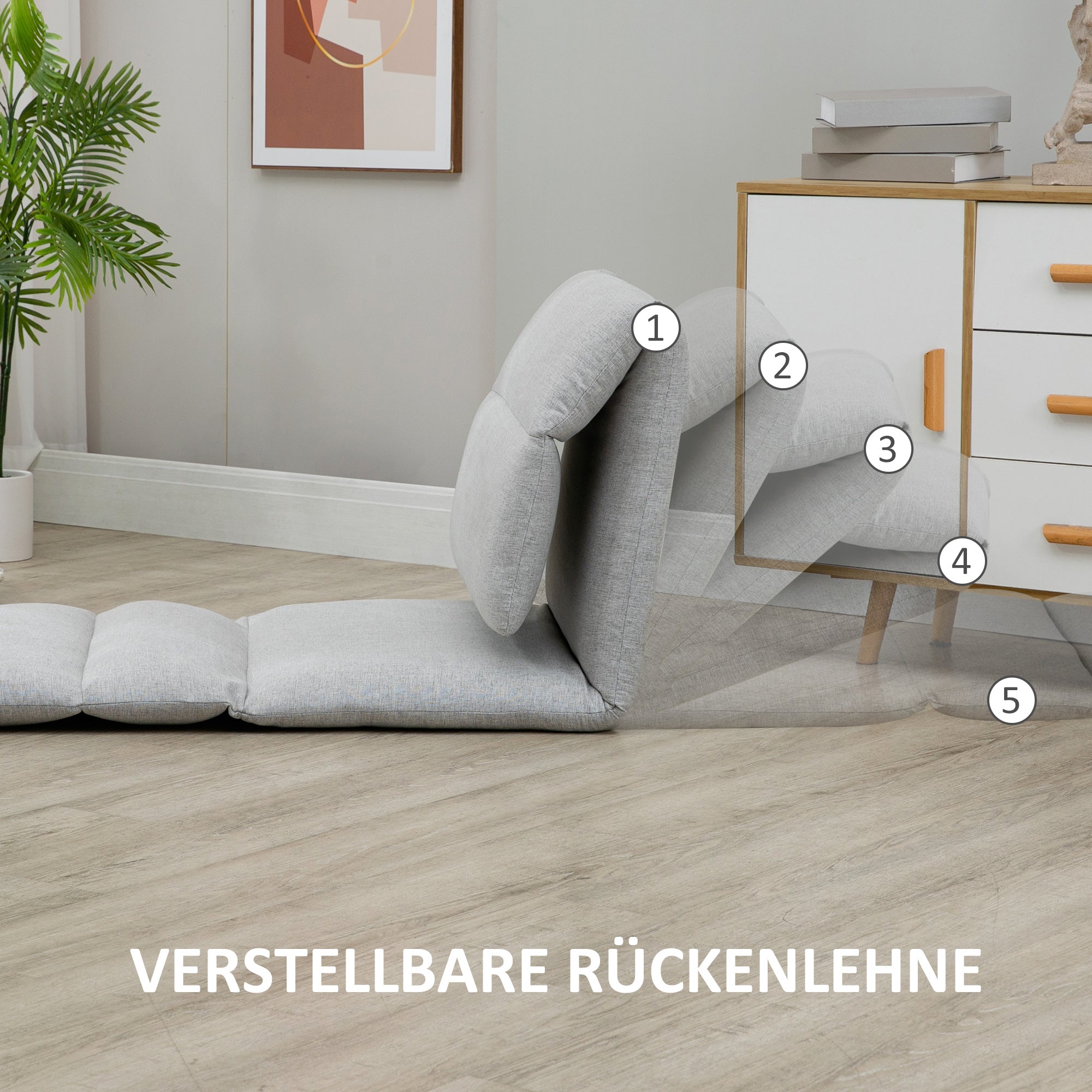 Floor Chair, Adjustable Foldable Sofa, Floor Cushion
