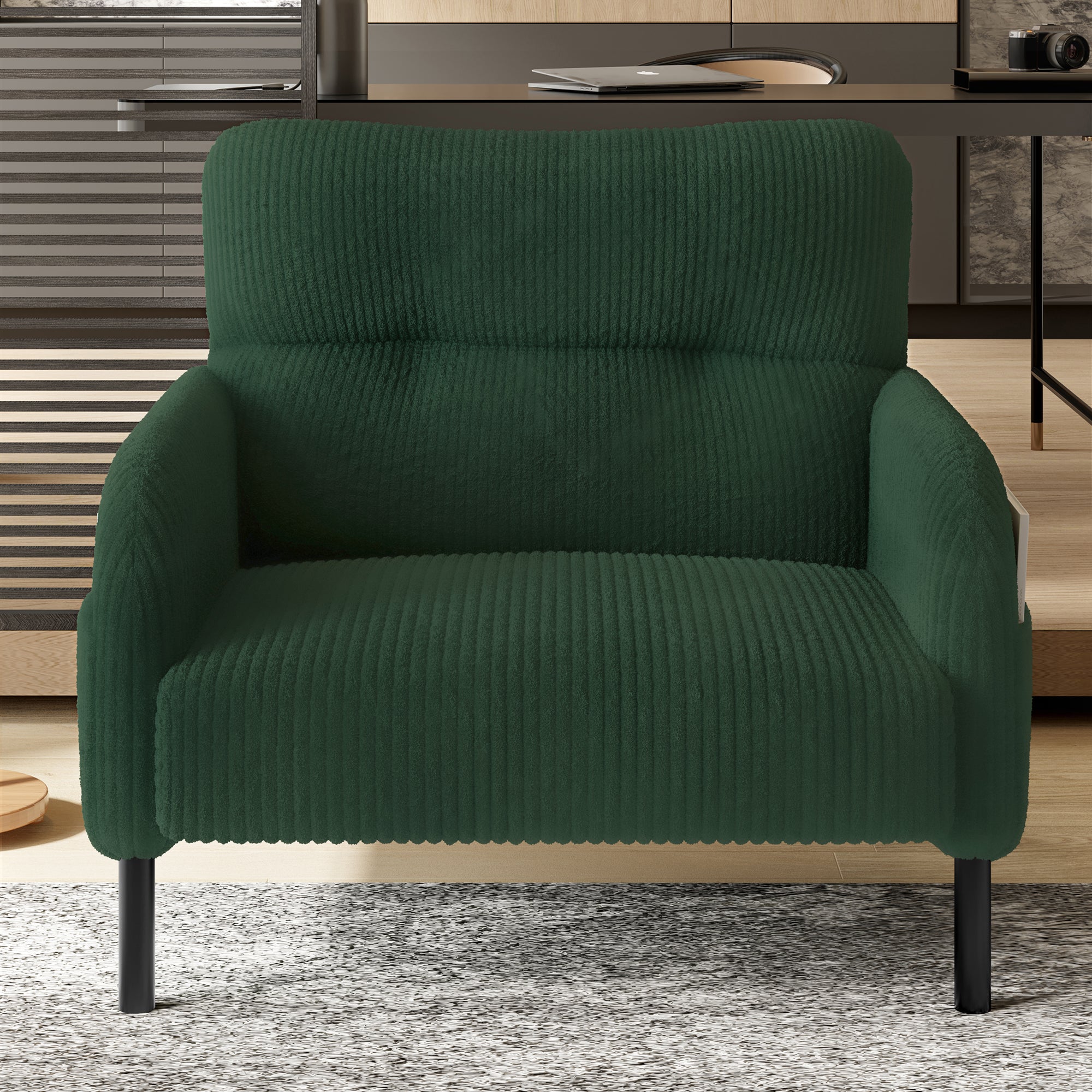 Velvet Sofa/Chair Comfortable Deep Seat Pockets, Velvet Fabric