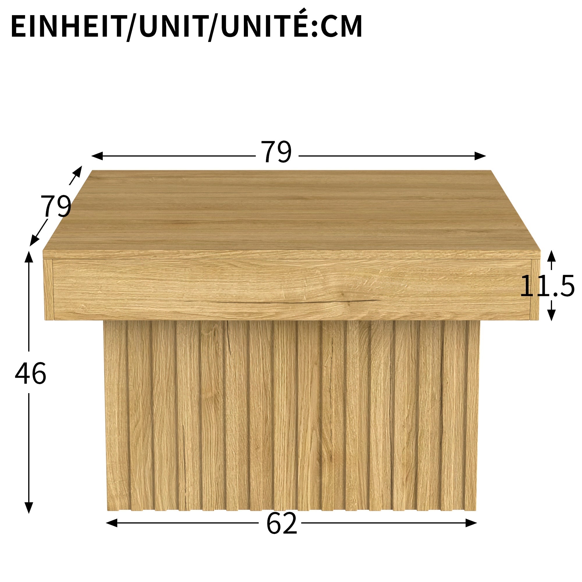 Coffee Table, Modern Design with PB Tabletop & MDF Base, Wooden