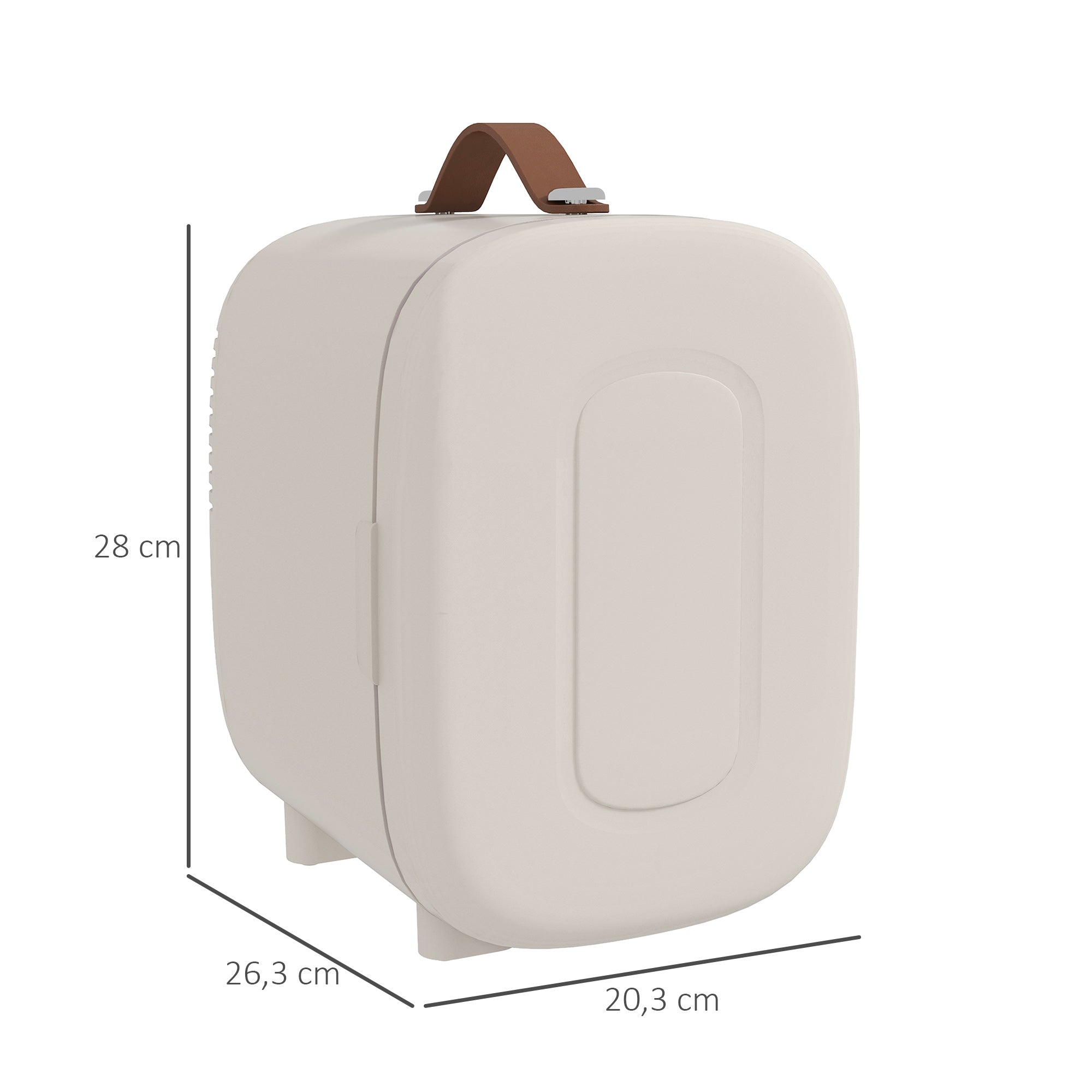 Mini Fridge 4L Cosmetic Refrigerator Cooling/Heating Cream White