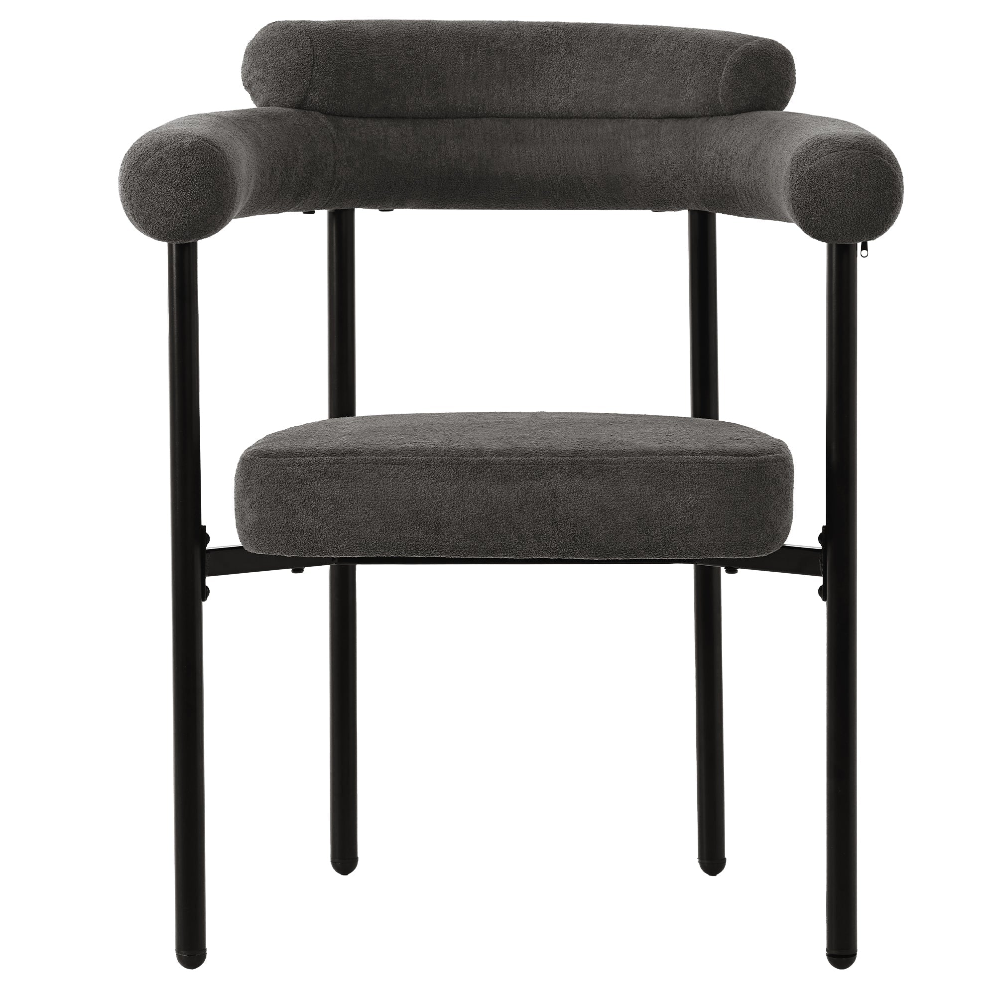 Modern Dining Chairs set of 2, Faux Suede Upholstered Armchairs, Comfortable Armrest, Multiple Colour Options