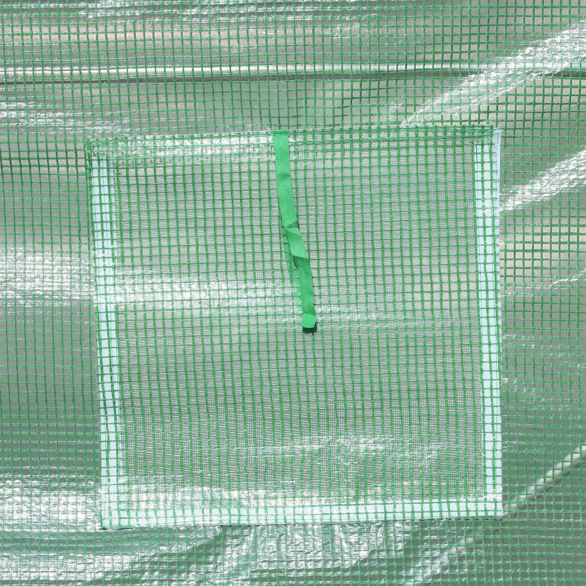 Polytunnel Greenhouse with Window, 500x200x210cm, for Tomato & Plant Cultivation, Green