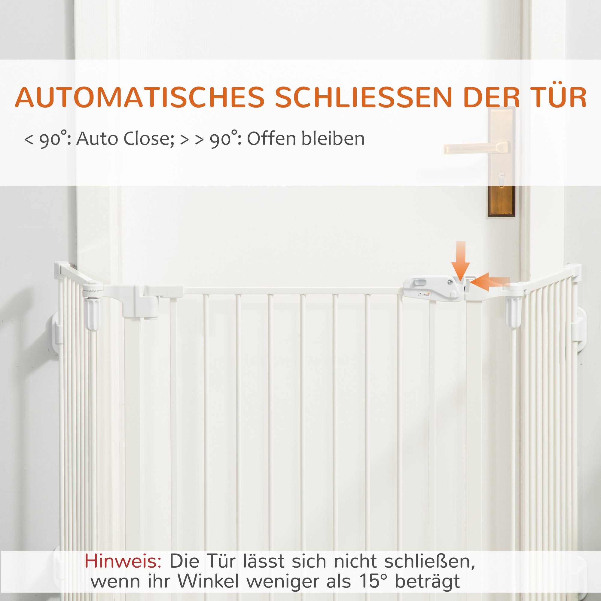 Hundebarriere, konfigurierbar, faltbar, mit automatischer Tür, Metall
