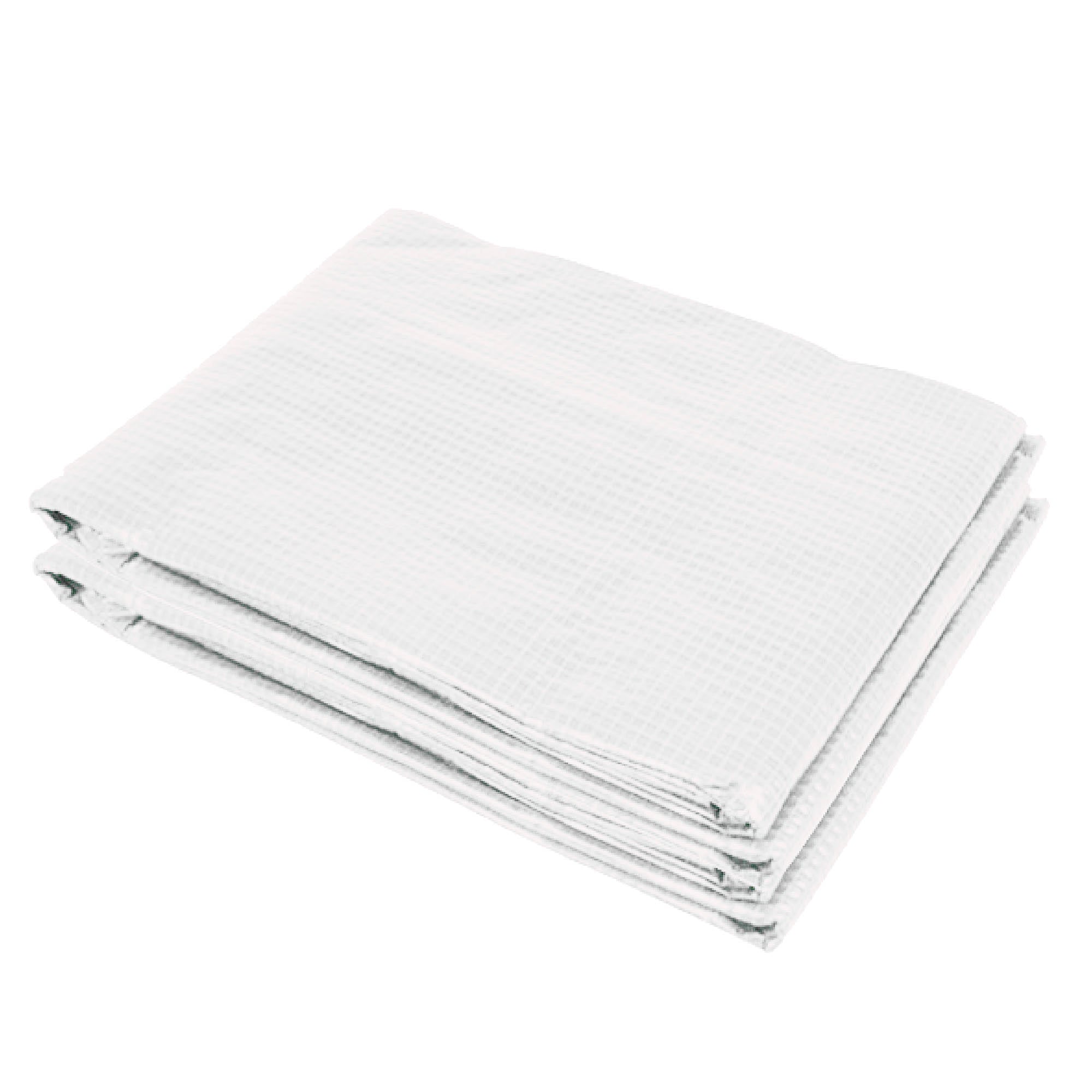 Greenhouse Replacement Cover 6 x 3 x 2m Roll-up Windows Door PE Cover, White