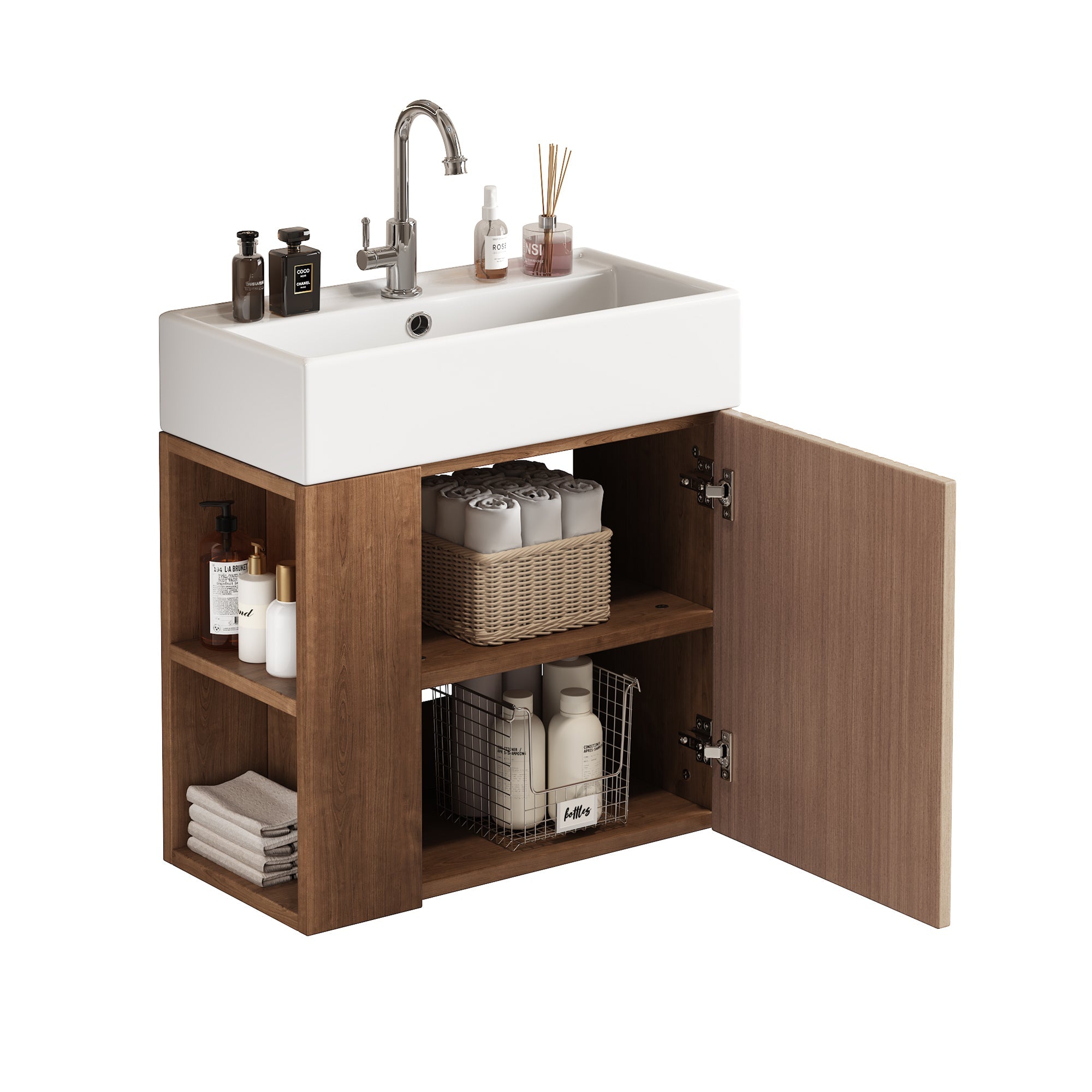 Bathroom Furniture Washbasin, 55cm Vanity Unit, Hanging, White