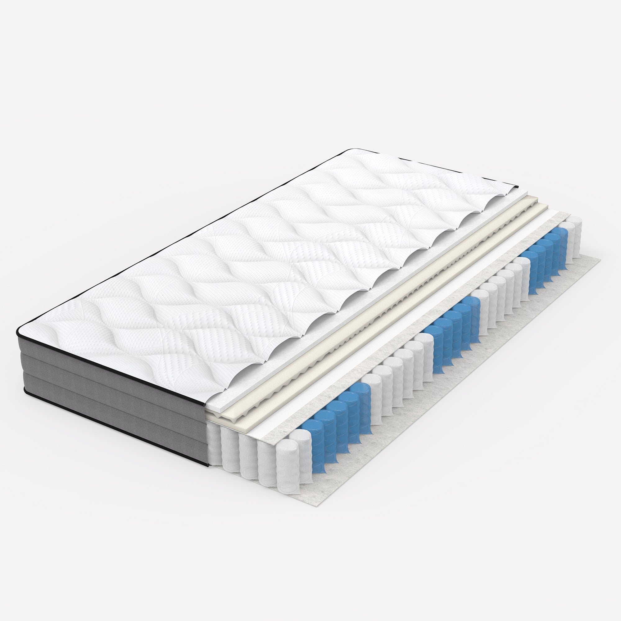 Deluxe Pocket Spring Mattress 160x200cm H3 7-Zone 1000 Springs Lyocell