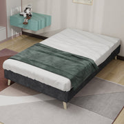 Bed Frame Modern Minimalist 90x200cm Low-Profile Dutch Velvet Grey