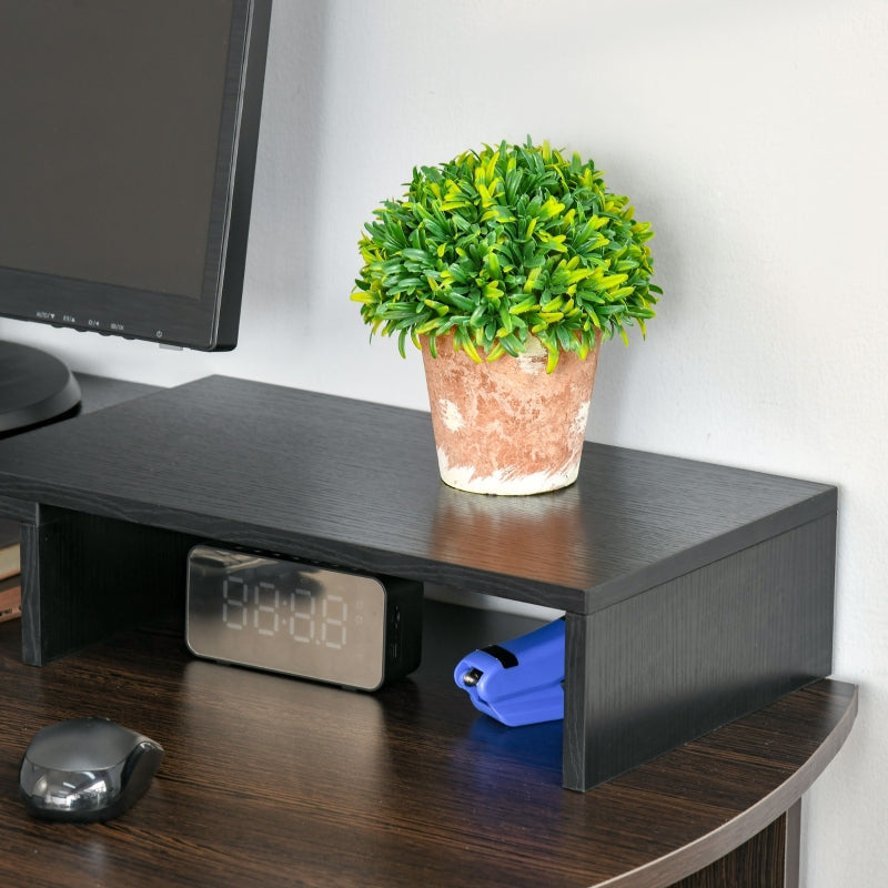 Vinsetto Monitor Stand, Dual Screen Riser Adjustable, Black
