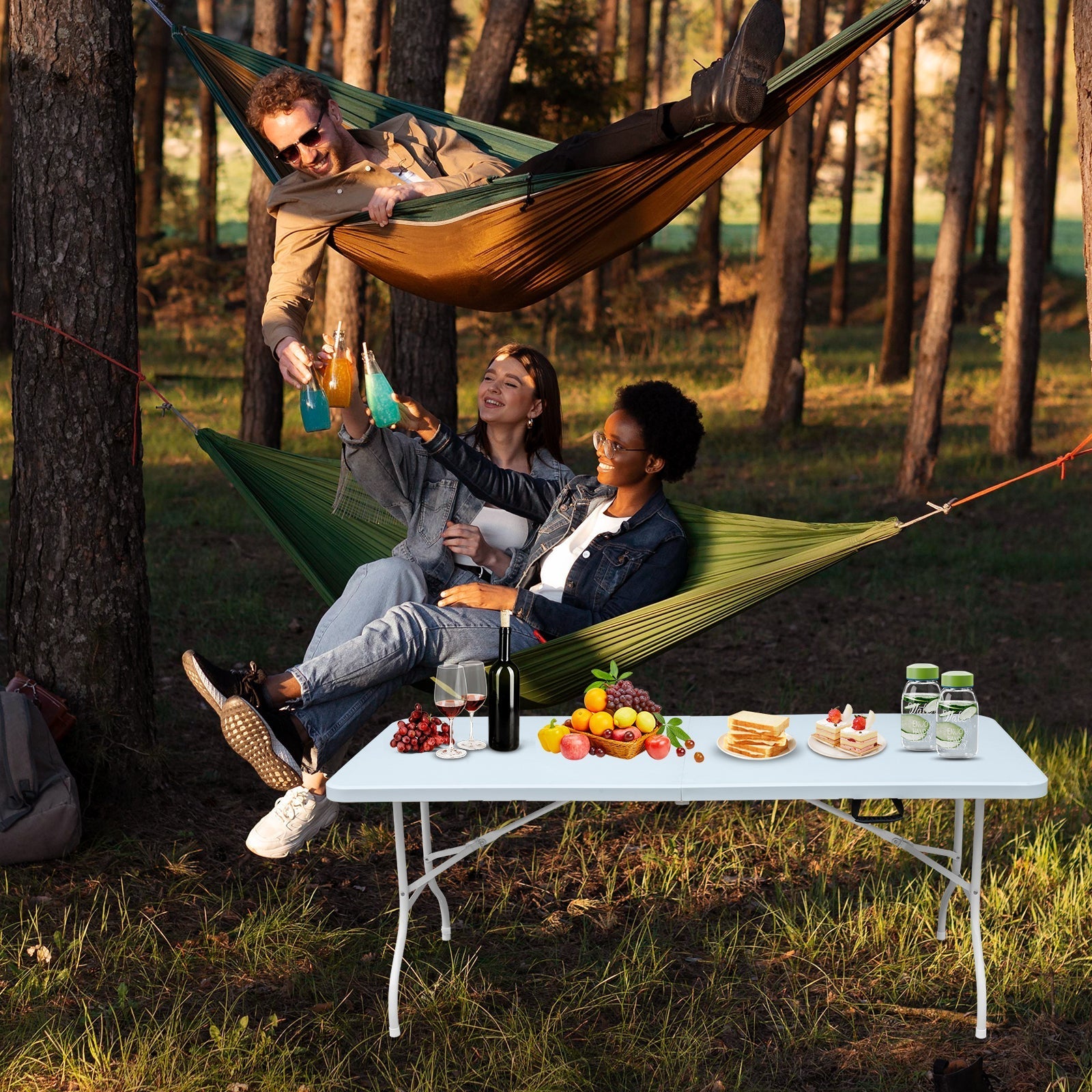 Portable Folding Table 180cm Heavy Duty (White)