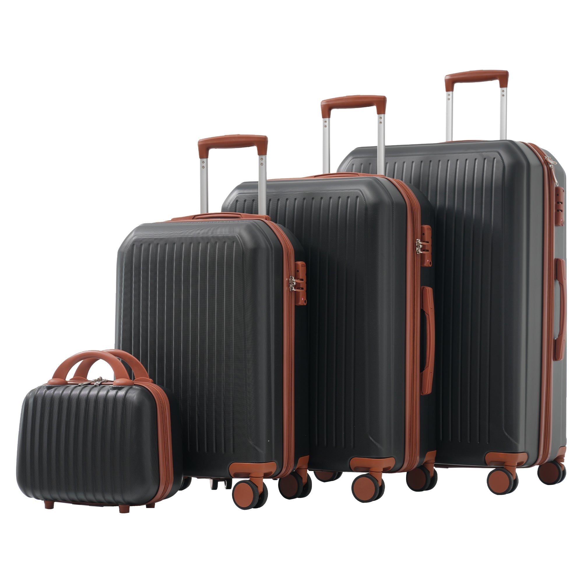 S&M&L&XL Luggage Set Hard Shell 360° Double Wheels TSA Lock Metal Handles