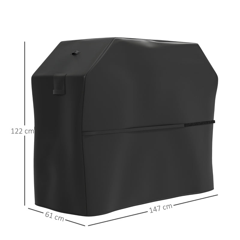 Grill Cover Weatherproof Gas BBQ Cover 600D Oxford Black