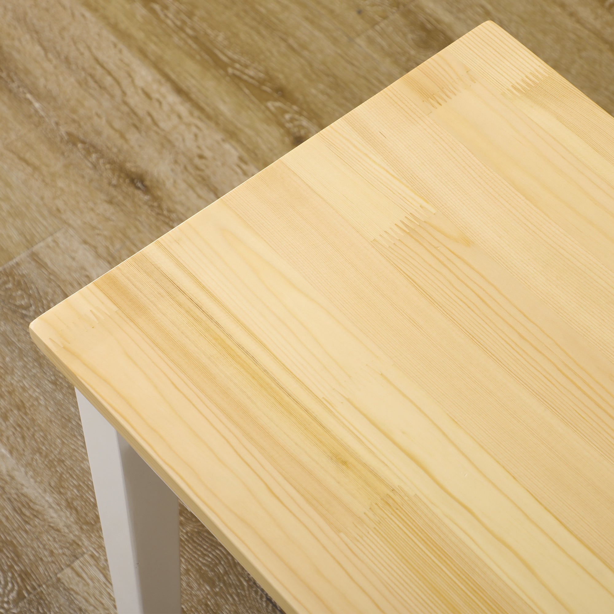 2-Seater Bench, 220kg Capacity, 102 x 36 x 45 cm, Pinewood White