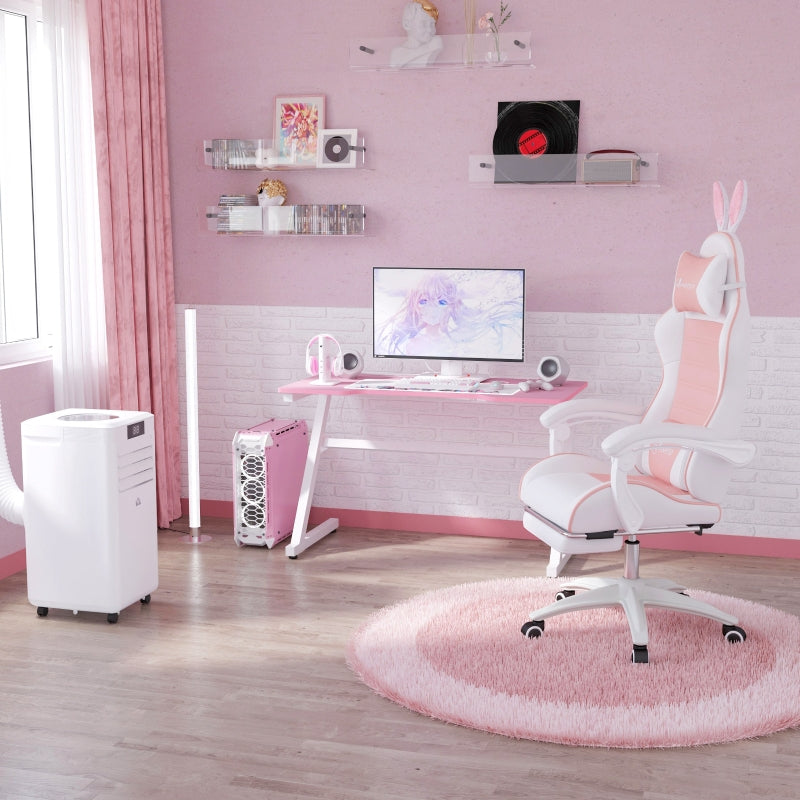 Vinsetto Gaming Chair Ergonomic with Rabbit Ears, Pink