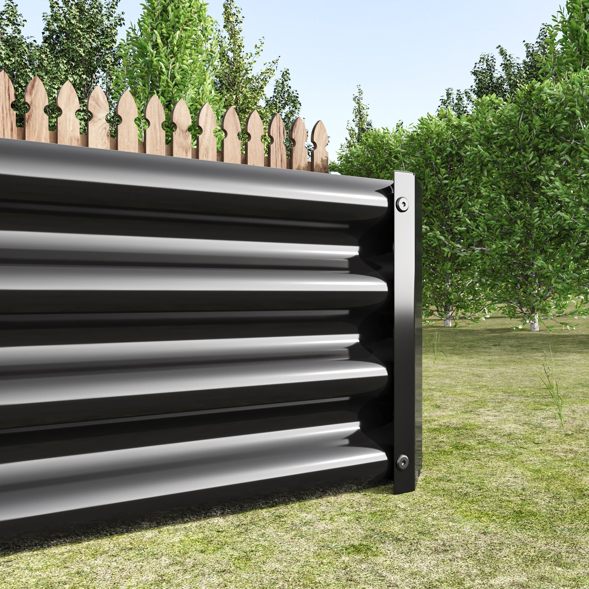 Metal Raised Garden Bed, Robust Steel Rustproof Durable Kit, Anthra