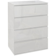 High Gloss Chest of Drawers, 4-Drawer Storage Cabinets Modern Dresser, White