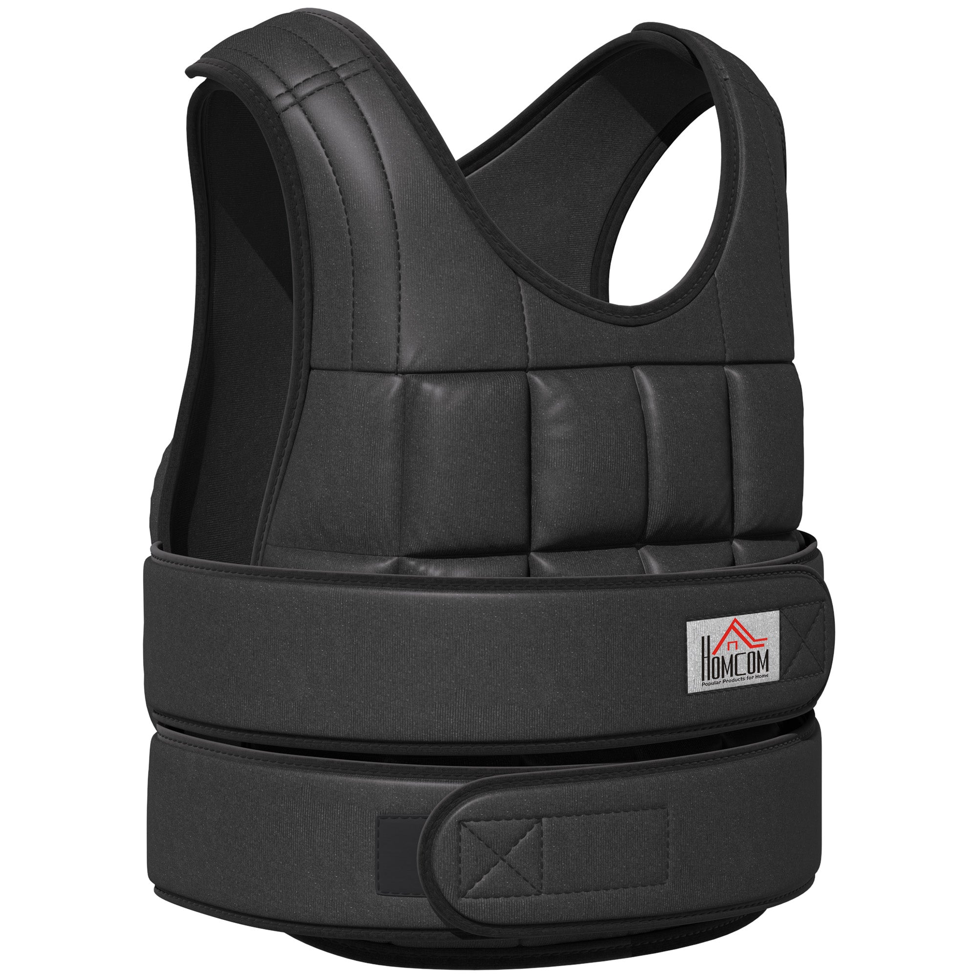 Gewichtsweste, 30 kg Verstellbares Krafttraining, Schwarz Oxford Metall
