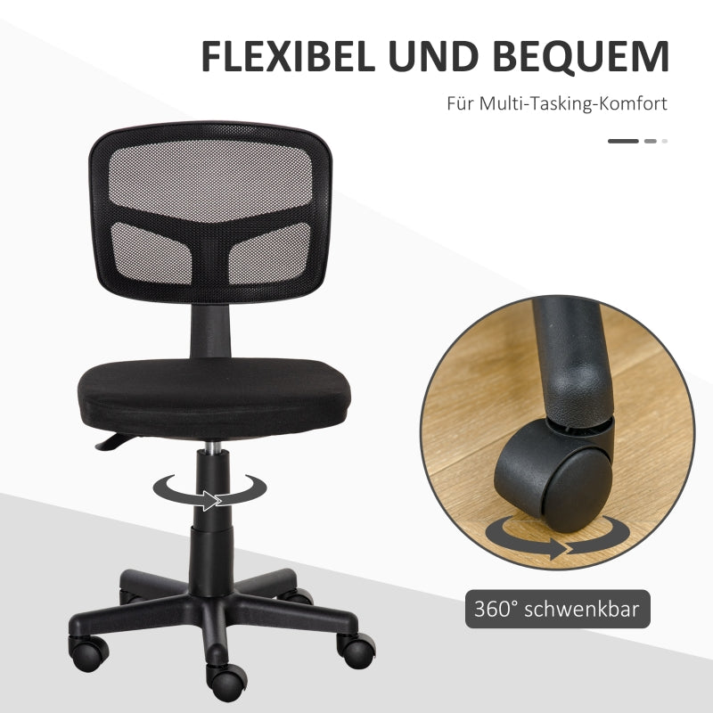 Vinsetto Office Chair Ergonomic Desk Swivel, Height-Adjustable, Black