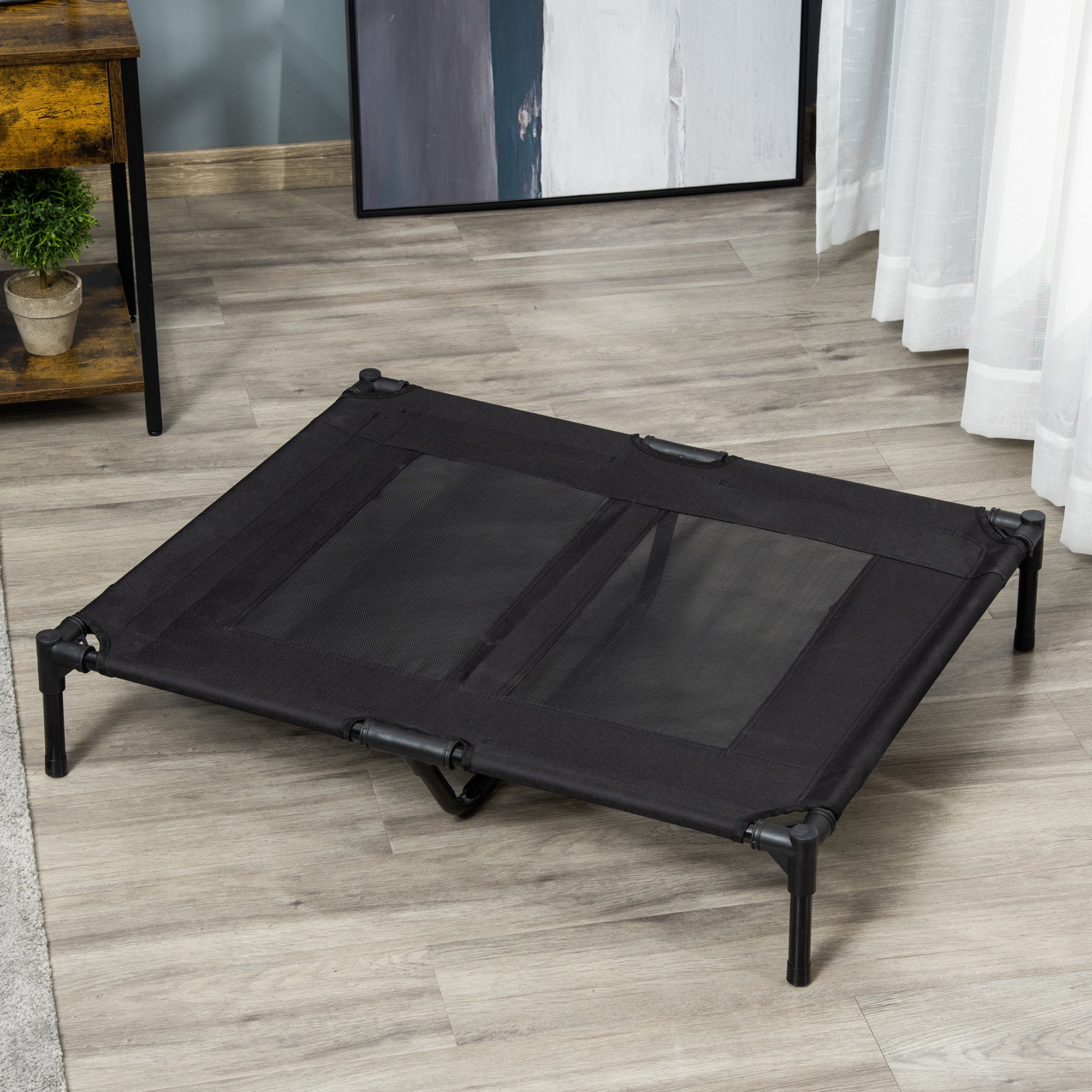 Hundeliege, erhöhtes Outdoor-Bett & Sofa, Oxford Schwarz