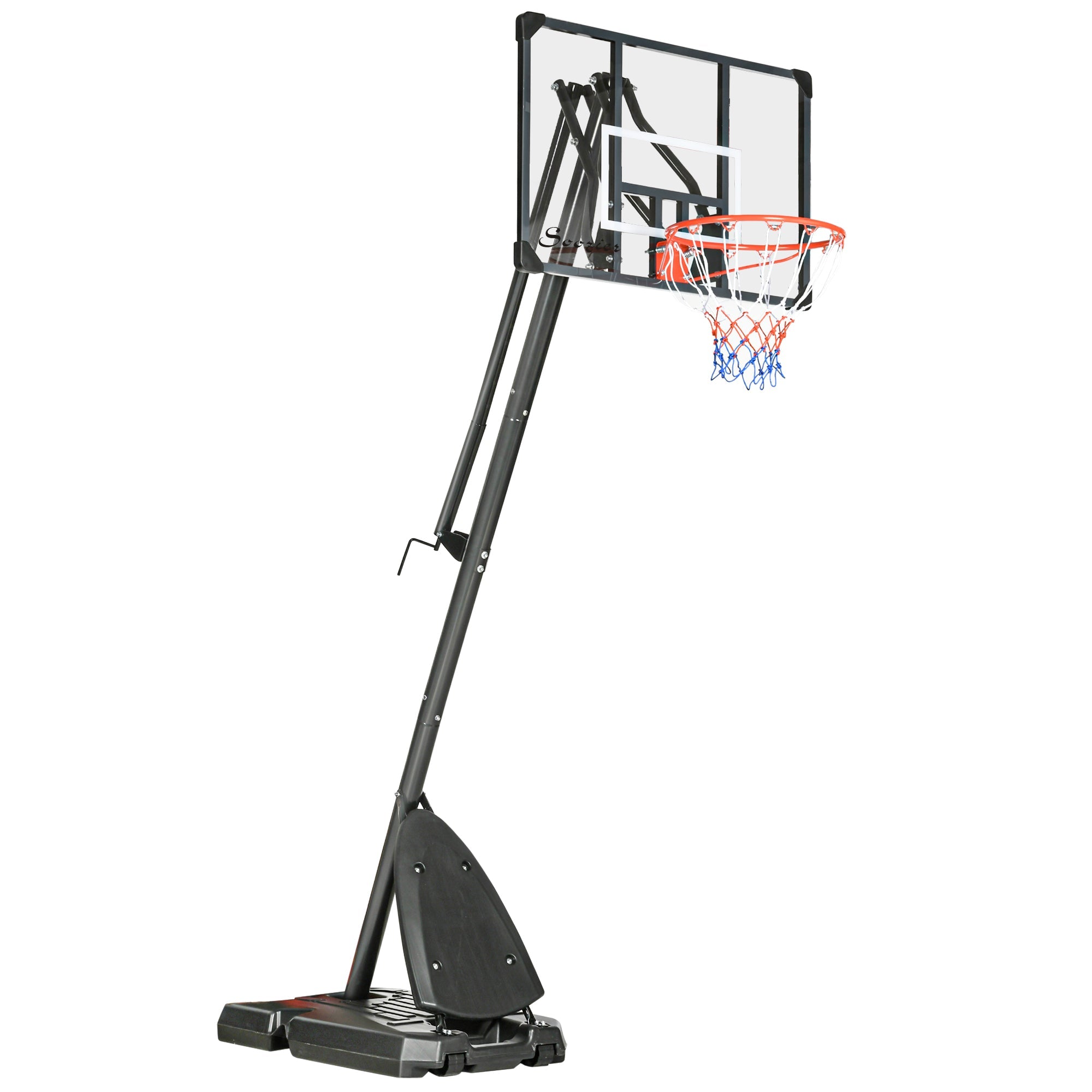 Basketball Stand, Height-Adjustable Rollable, Steel
