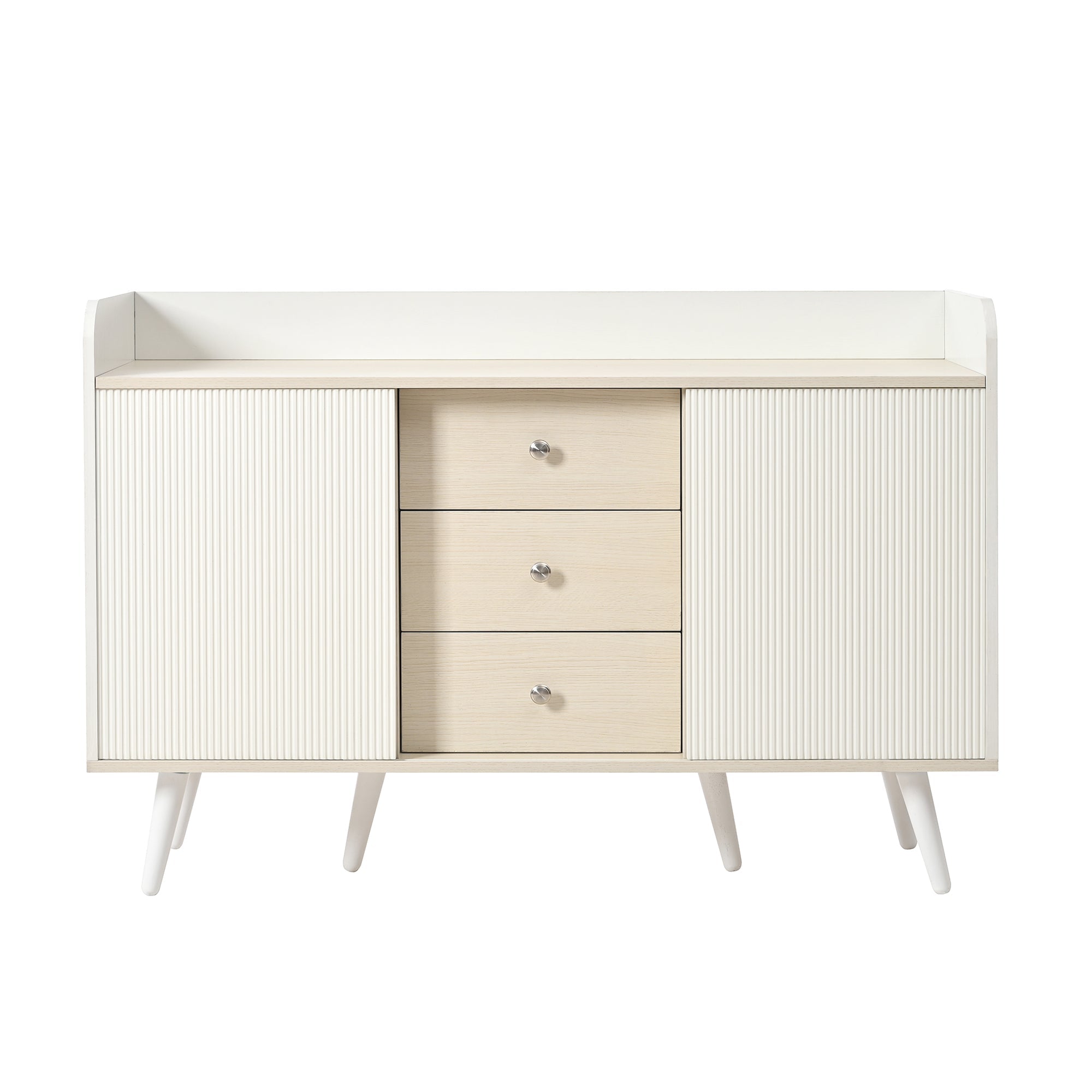 Sideboard, Three Drawers Storage, Wood-Colored
